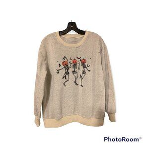 spooky season skeleton crew neck sweatshirt S